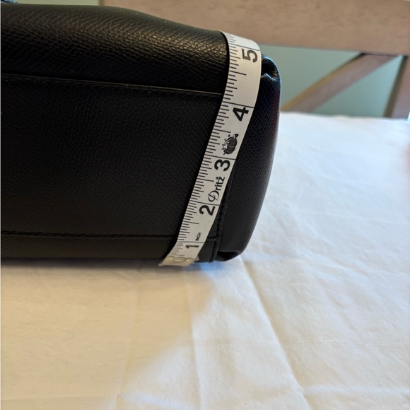 Coach Black Leather Carryall, Christie with Gold Accents - Picture 11 of 14